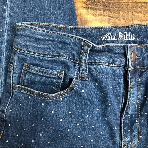 Wild Fable Rhinestone Studded High Rise Skinny Jeans - Picture 2 of 15